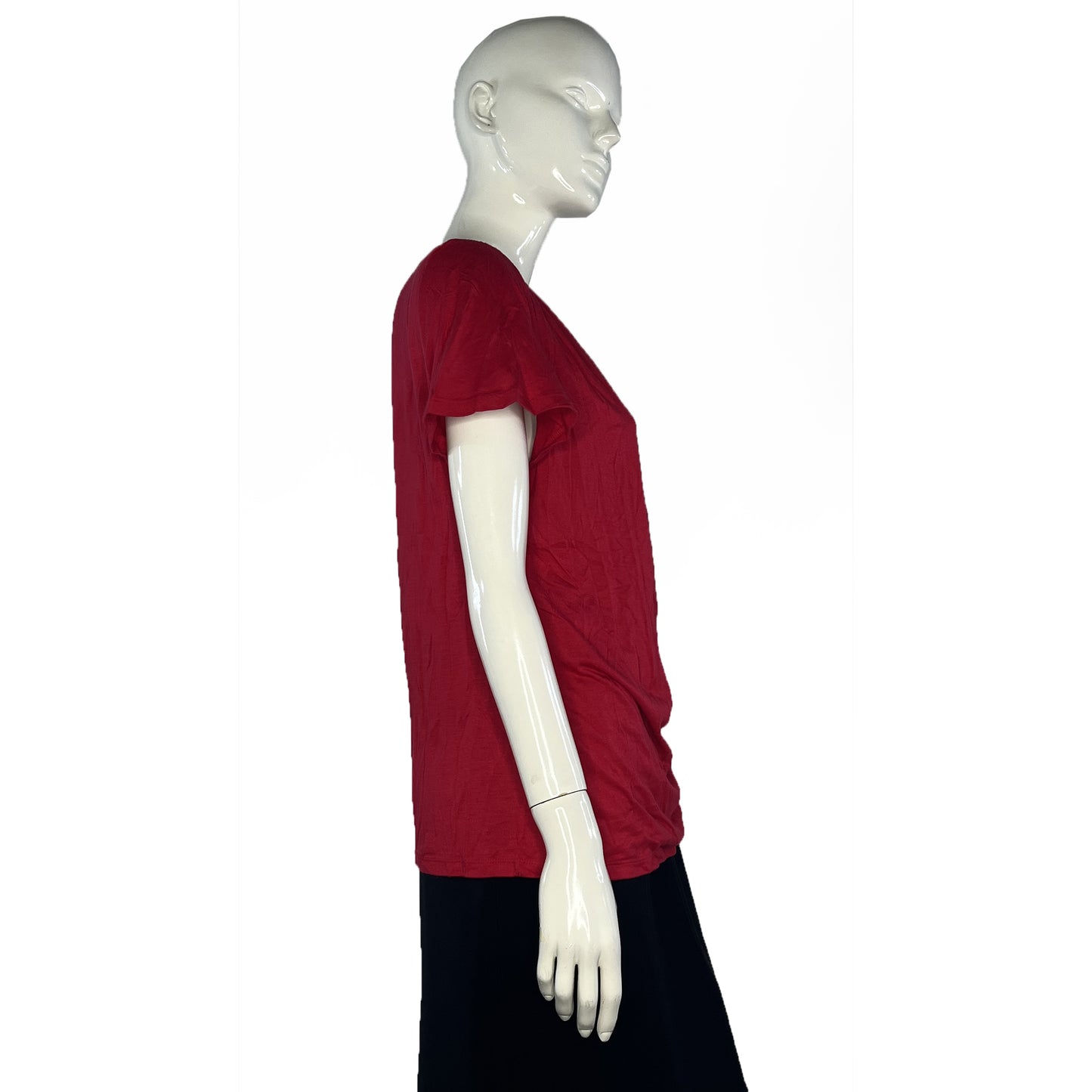 Talbots Top Short Sleeve Surplice V-Neck Red Size M SKU 000418