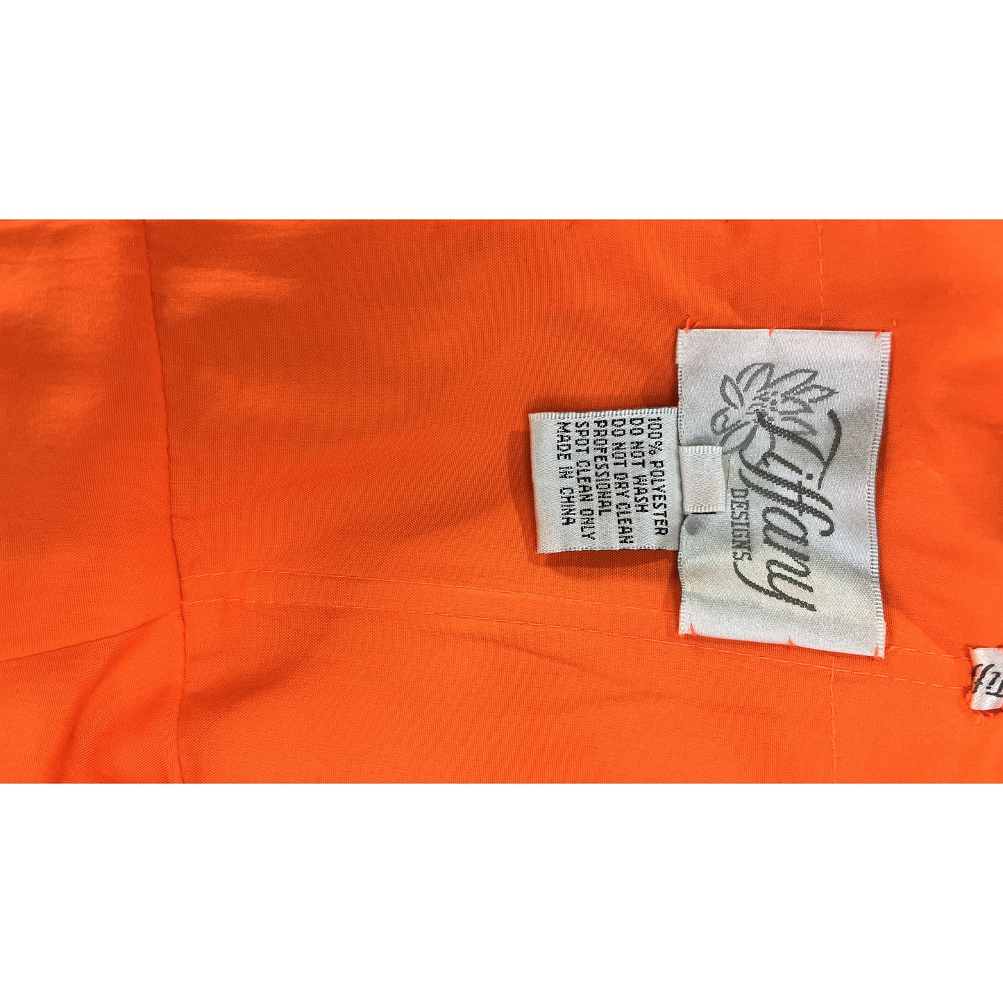 Tiffany Designs Gown Embellished One-Shoulder w Tulle-Watteau-Train Bright Orange Size 6 SKU 000369-6