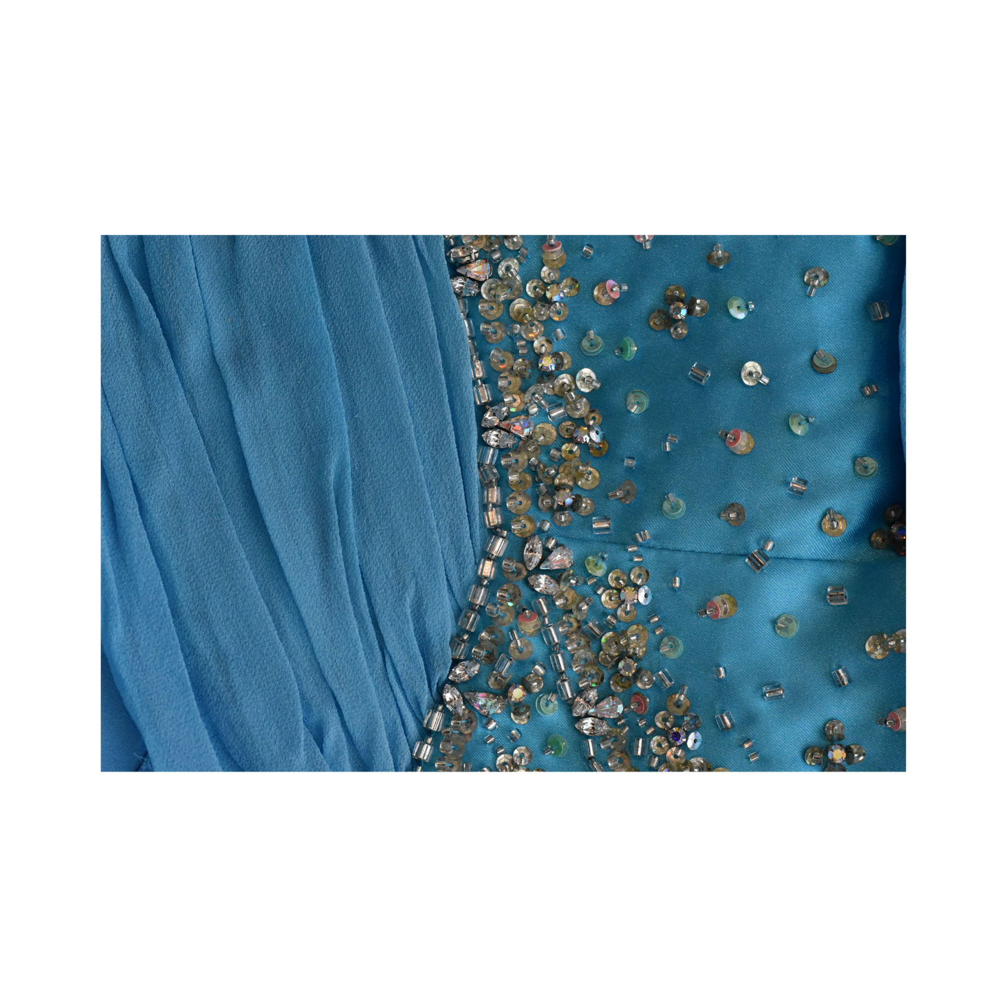 Tiffany Designs Gown Strapless Embellished Light Blue Size 12 SKU 000340-6