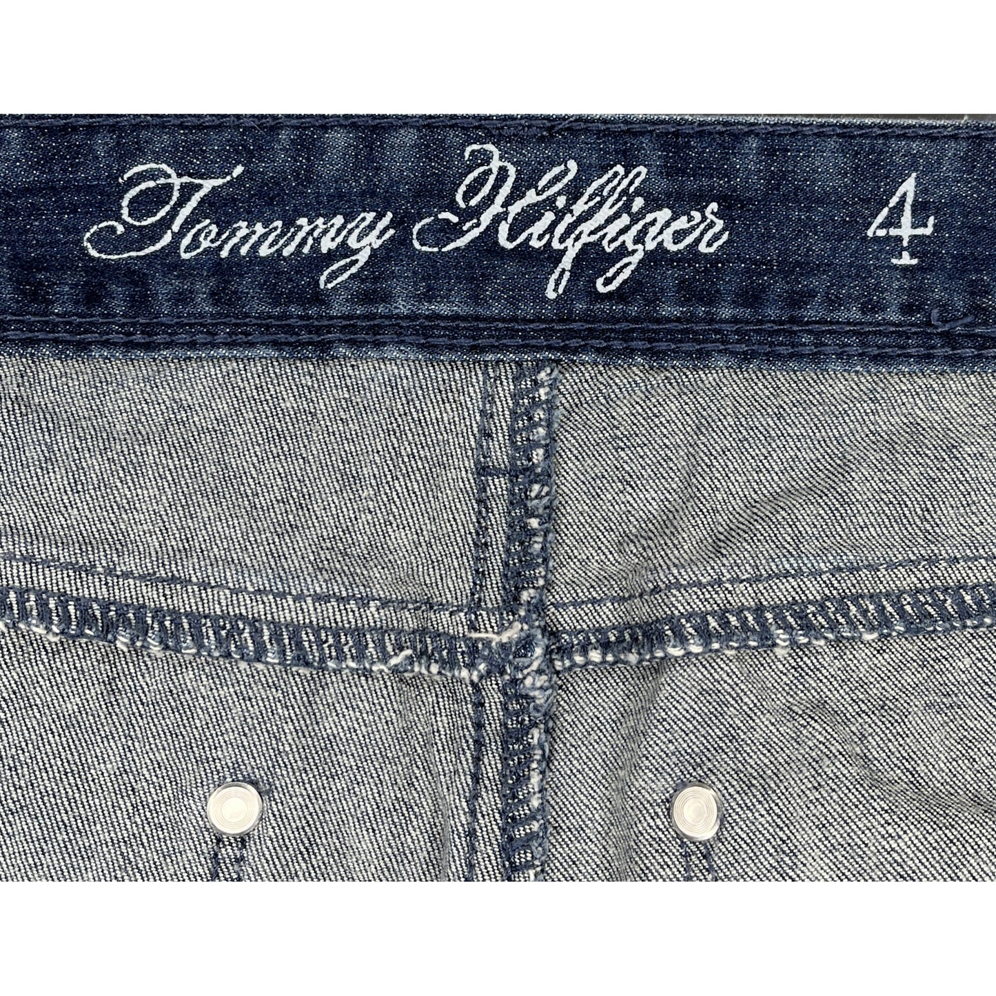 Tommy Hilfiger Denim Shorts Dark Blue Size 4 SKU 000425-11