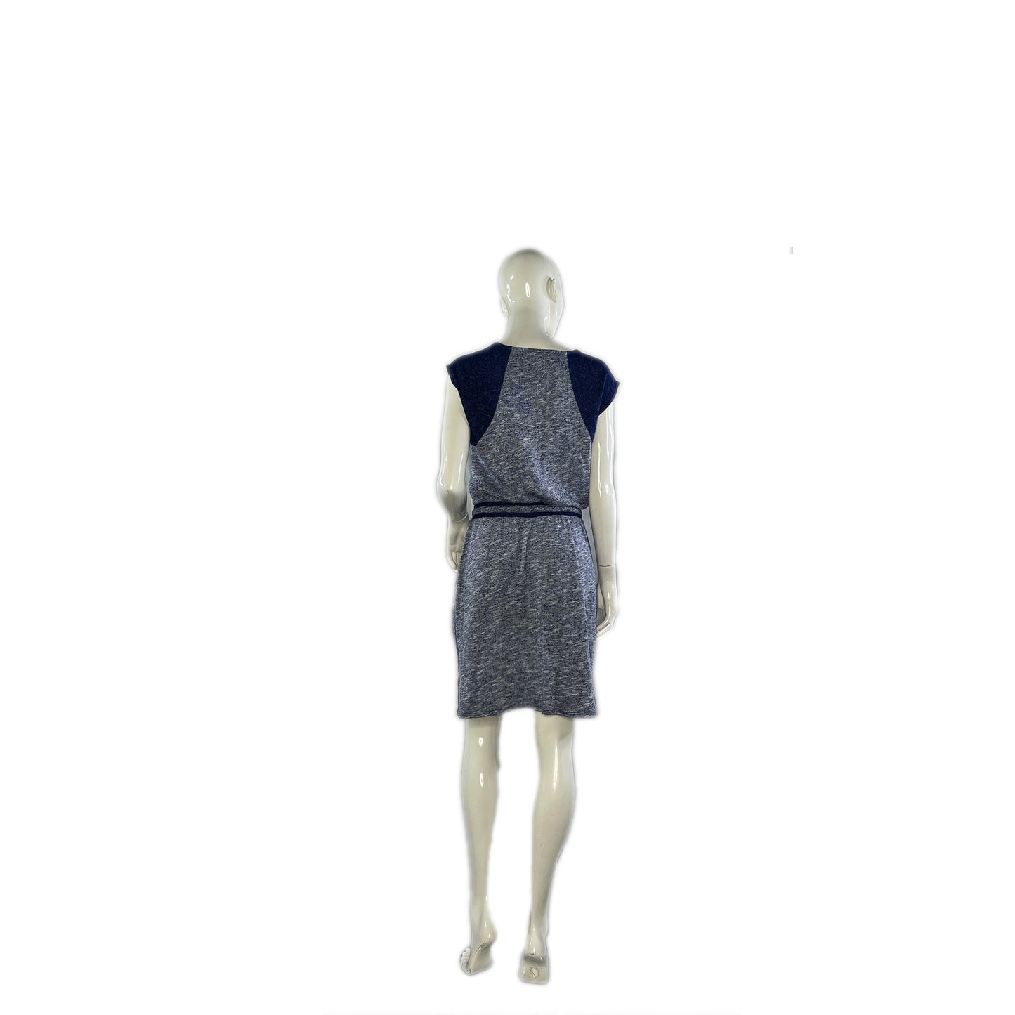 Tommy Hilfiger Dress Short Sleeve Dark Blue, Heathered Light Blue Size M SKU 000097-1