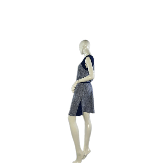 Tommy Hilfiger Dress Short Sleeve Dark Blue, Heathered Light Blue Size M SKU 000097-1