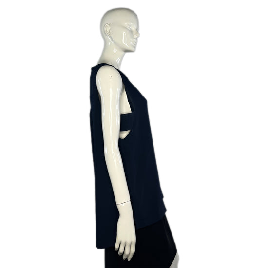 Topshop Tank Top w Side-Cut-Out Detail Navy Size 8 SKU 000374-6