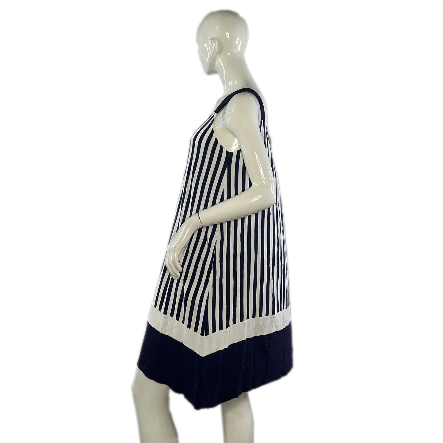 Vera Wang Dress Sleeveless Stripe Blue, White Sz  M   SKU 000413