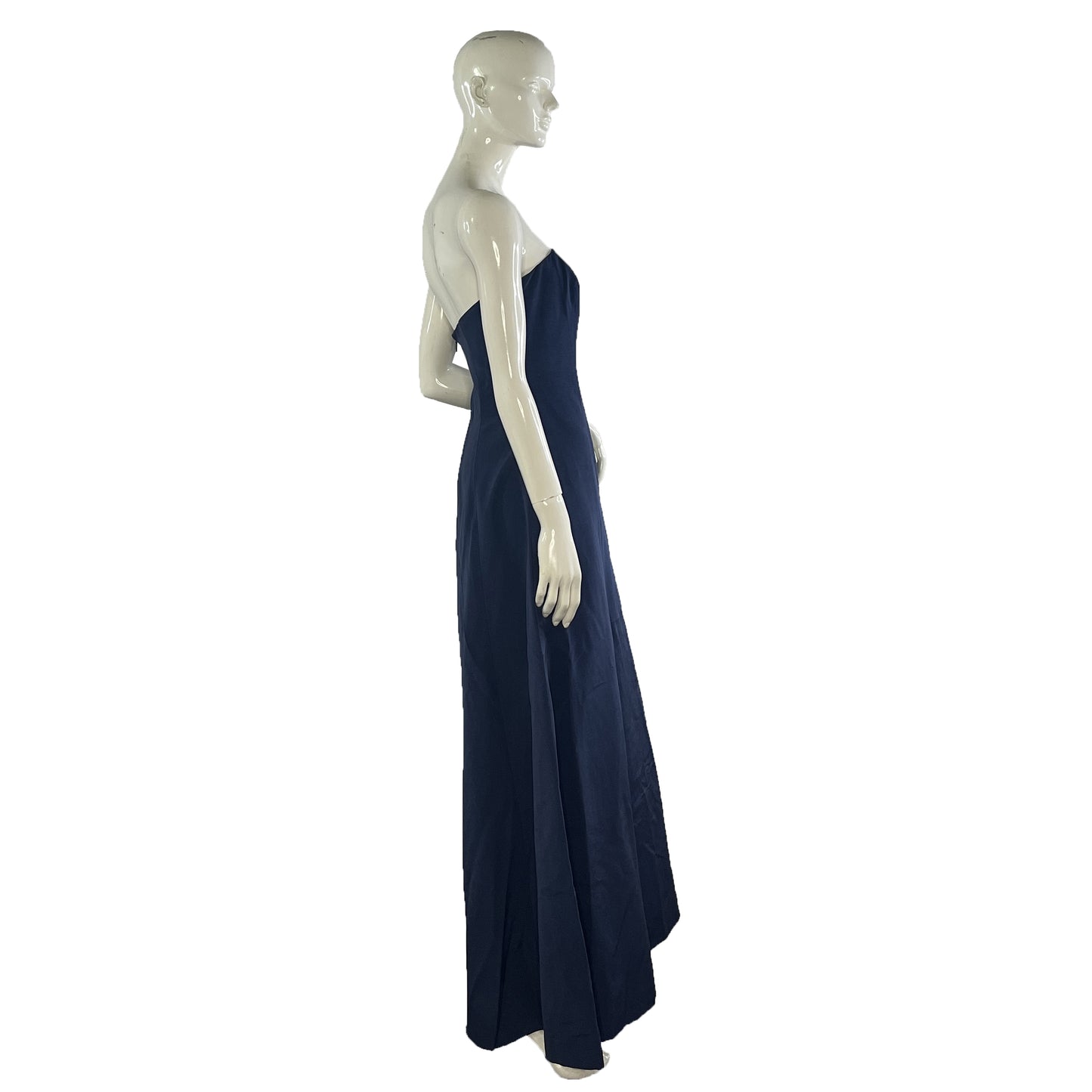 Vivian Dessy Diamond For Dessy Creations Gown Strapless Navy Size 10 SKU 000369-4