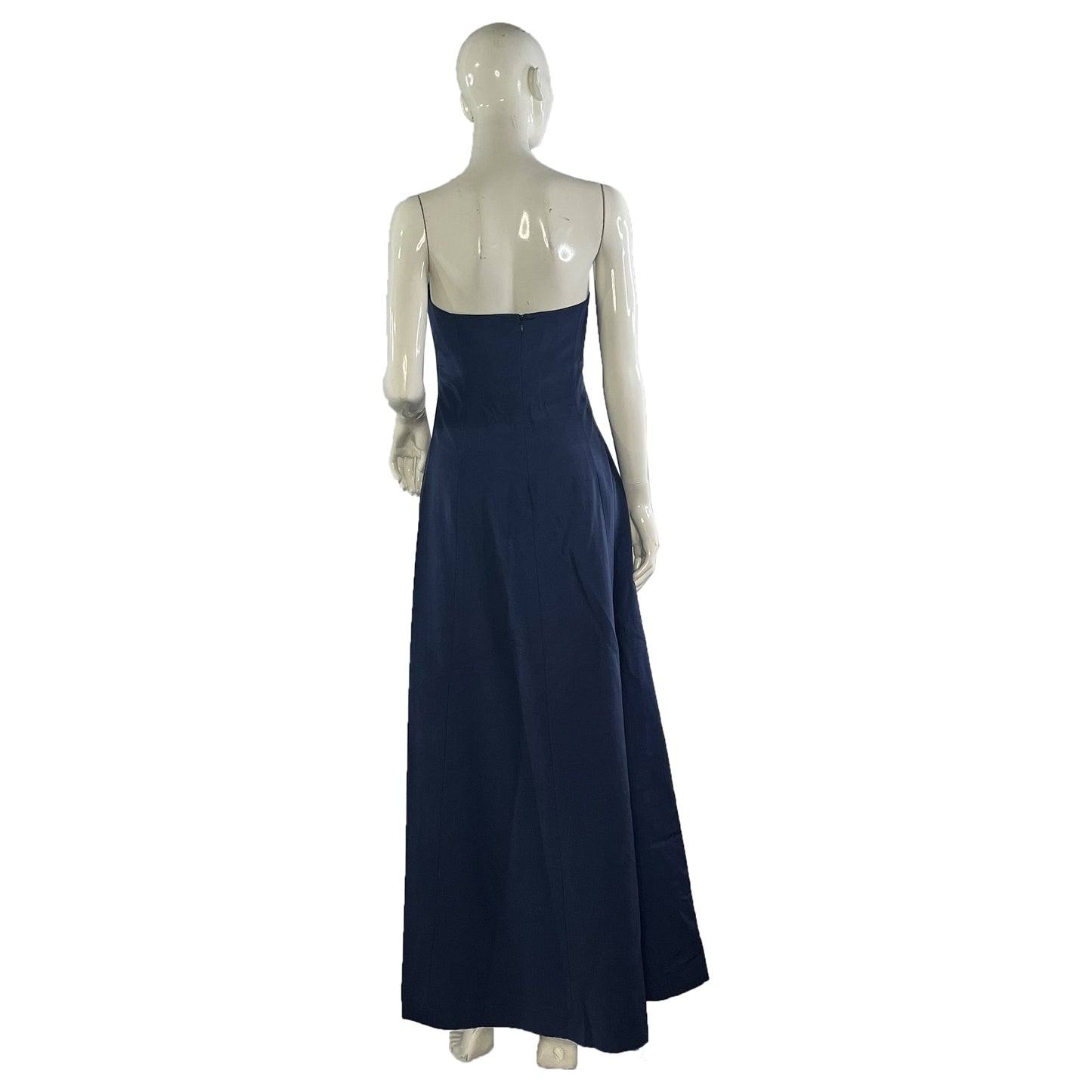 Vivian Dessy Diamond For Dessy Creations Gown Strapless Navy Size 10 SKU 000369-4