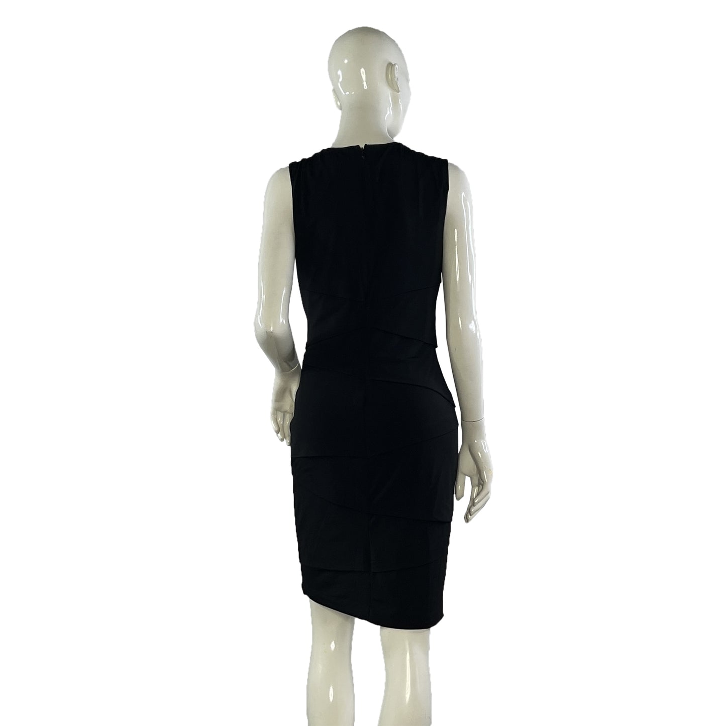 White House Black Market Black & Silver Dress Sz 10 SKU 000414