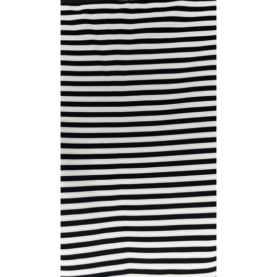 White House Black Market Top Black & White Stripes Peplum Size 4 SKU 000418