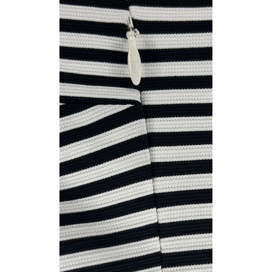 White House Black Market Top Black & White Stripes Peplum Size 4 SKU 000418