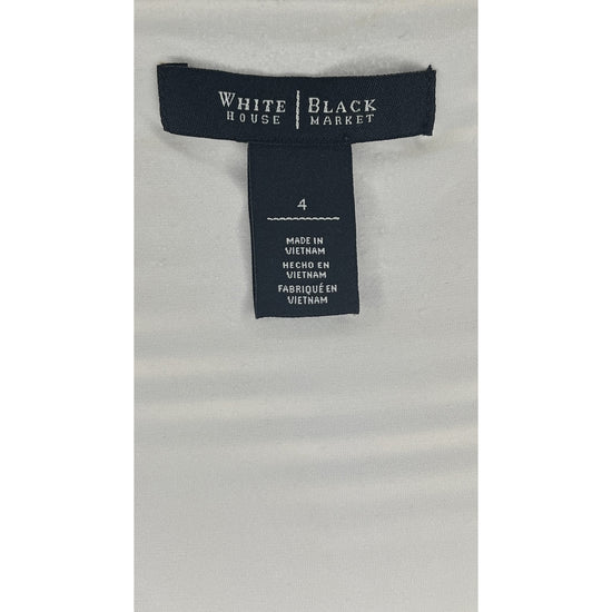 White House Black Market Top Black & White Stripes Peplum Size 4 SKU 000418