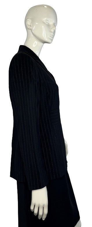 Tahari Pin Stripe Blazer Black Size 6P SKU 000007-2