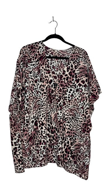 Adele Elise Designs Leopard Cardigan Pink Sz L/XL LSSKU 601-50