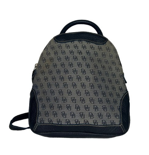 dooney and bourke mini backpack Dooney & Bourke Mini Backpack Logo Pattern Cream & Grey SKU 000422 – Designers On A Dime