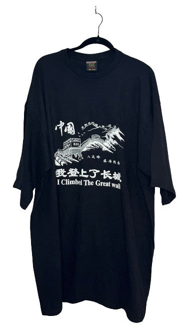 Champ Gear “I Climbed The Great Wall” Top Black Size 4XL Tall LSSKU 601-34