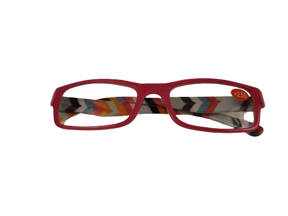 Readers Hot Pink w/Multi Colored Stripes NWT SKU 250-2