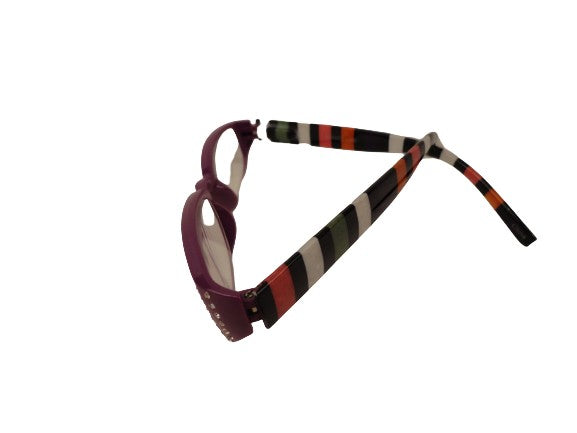 Readers Purple w/Stripes & Crystals NWT SKU 300-3