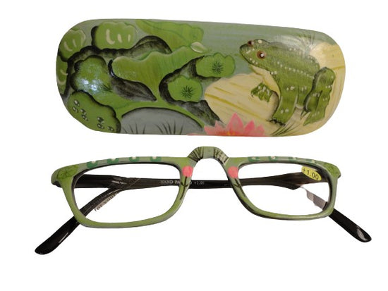 Readers Hand Painted Frog NWT/In Box SKU 100-21