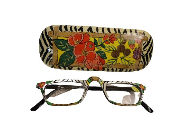 Readers Hand Painted Zebra NWT/In Box SKU 200-37