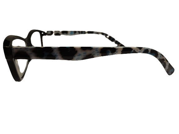 Readers Black with Blue Animal Print Arms NWT SKU 175-3