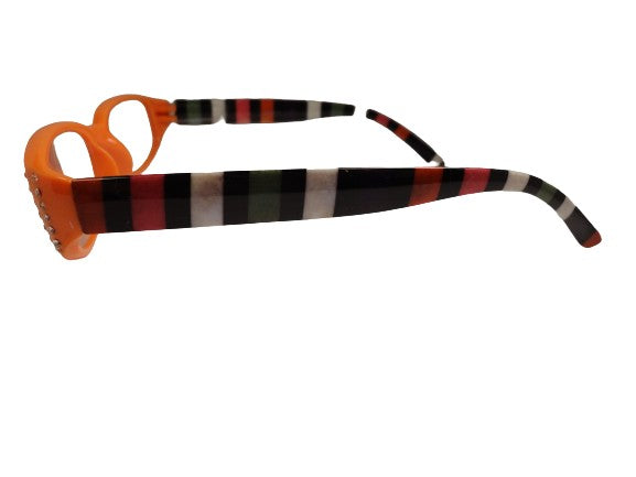 Readers Orange w/Stripes & Crystals NWT SKU 175-13