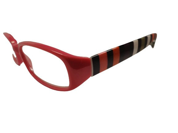 Readers Hot Pink w/Multi Colored Stripes NWT SKU 275-10