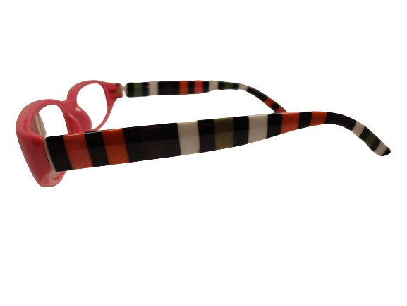 Readers Hot Pink w/Multi Colored Stripes NWT SKU 275-10