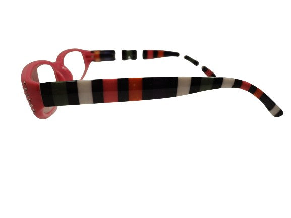 Readers Hot Pink w/Multi Colored Stripes +2.25 NWT SKU 225-5