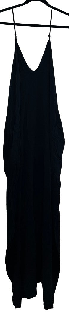SOLD Elan Spaghetti-Strap Maxi Dress Black Sz L LSSKU 606-160