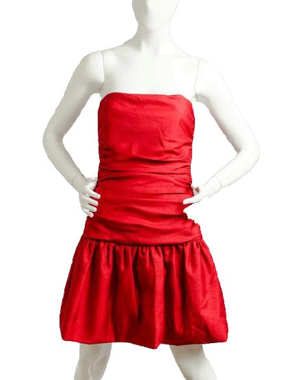 A.B.S. Evening by Allen Schwartz 80's Dress Red Size 6 SKU 000087 Designers On A Dime A.B.S. Evening by Allen Schwartz 80's Dress Red Size 6 SKU 000087 Designers On A Dime