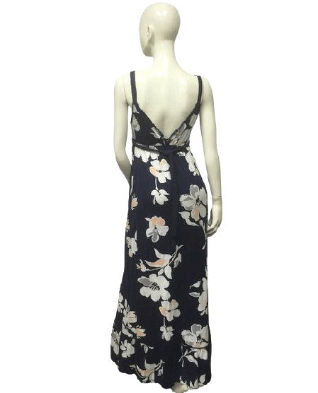 Abercrombie & Fitch Navy Blue Floral Dress Small SKU 000062