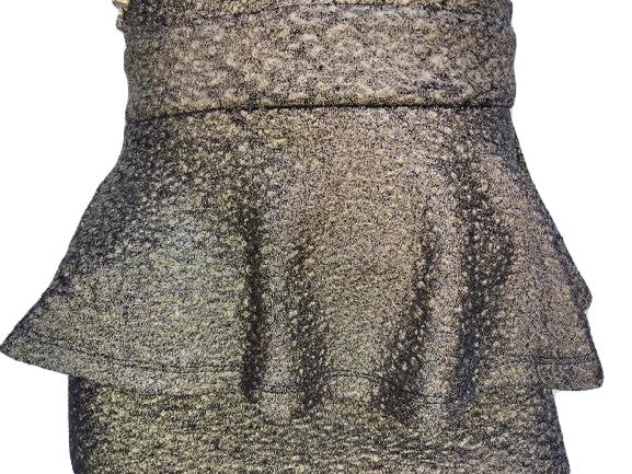 A'gaci 80's Gold Sleeveless Studded U Neck Dress Size Small SKU 000180