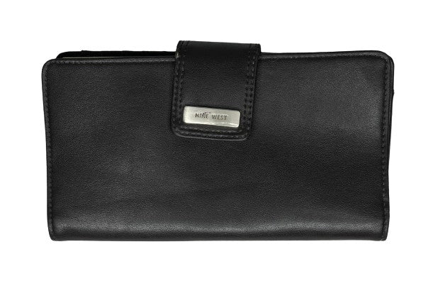 Nine West Wallet Bi-Fold Zipper-Pocket Brown SKU 000422