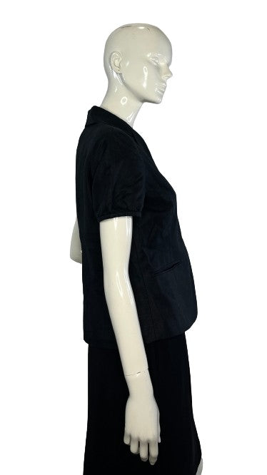 Banana Republic Blazer Short Sleeve Black Size 6 SKU 000008-5