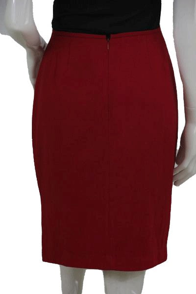 70's Red Pencil Skirt Size 10 SKU 000089