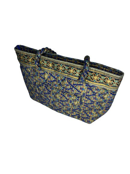 Naples Bag Co. Purse w Coin Bag Blue, Gold SKU 000453