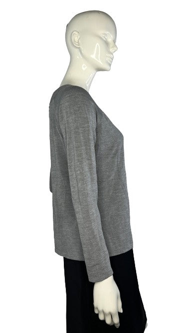 Ann Taylor Top Long Sleeve Gray Size L SKU 000173-1