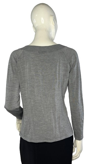 Ann Taylor Top Long Sleeve Gray Size L SKU 000173-1
