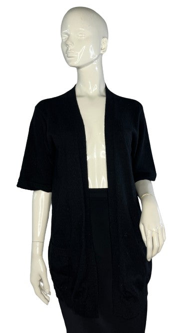 Ann Taylor Cardigan Short Sleeves Black Size L SKU 000181-7