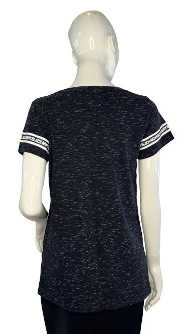 Black Label Top 'Black Army' Short Sleeves Black, White Sz XL SKU 000211-5