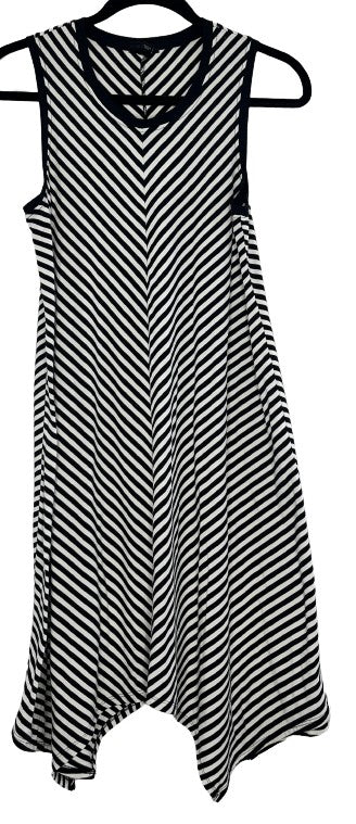 SOLD Massimo Sleeveless Stripe Midi Dress Black & White Sz S LSSKU 604-116