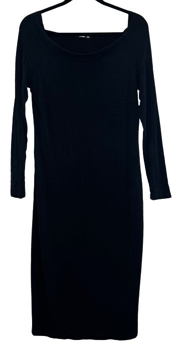 Patty Boutik Long Sleeve Midi Dress Black Sz XL LSSKU 605-147