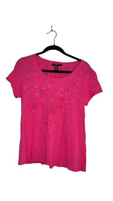 Style & Co. Floral Top Pink Sz M LSSKU 607-5