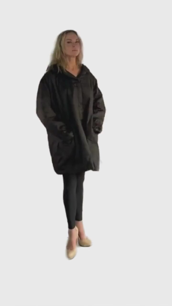 Load and play video in Gallery viewer, 80&amp;#39;s Women&amp;#39;s Coat Black Size 3X SKU 000247-1
