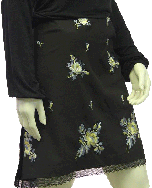 Karen Kane  Black Flower Skirt Size 16 SKU 000054