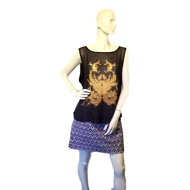 Load image into Gallery viewer, Dots Black Top Size XL SKU 000193-11
