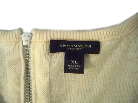 Ann Taylor Cream Top Size XL SKU 000233-4