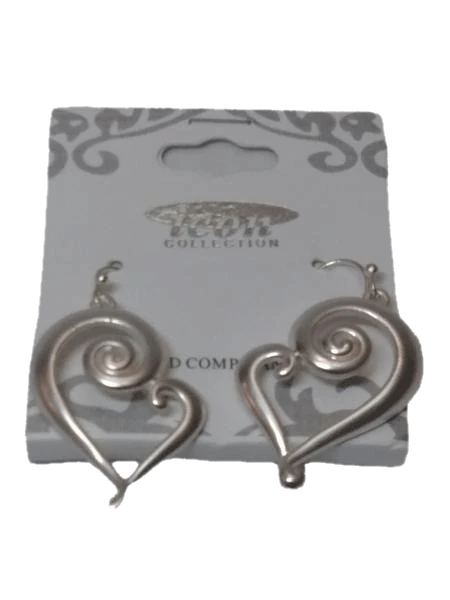 Earrings Silver Costume Heart Dangle (SKU 000163-12)