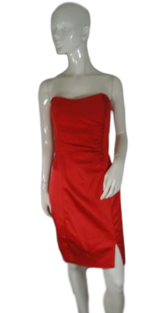 Alfred Angelo 60's Coral Strapless Dress Size 16 SKU 000195-2