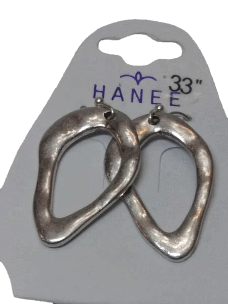 Earrings Silver Pierced Unique Dangling Hoop (SKU 000163-16)
