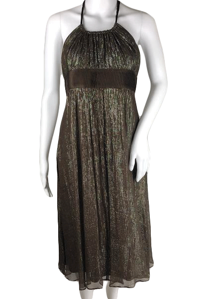 BCBG MAXAZRIA Metallic Brown Dress Size 8 SKU 001003-7 Designers On A Dime BCBG MAXAZRIA Metallic Brown Dress Size 8 SKU 001003-7 Designers On A Dime